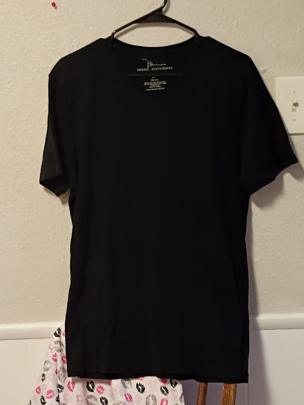 Marc Anthony Black Short Sleeve Tee with Crew Neck